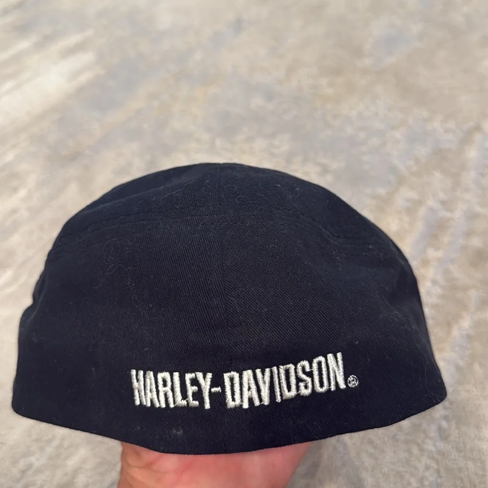 Harley Davidson Black Cloth Cap With Foldable‎ Visor cool five panel fitted hat